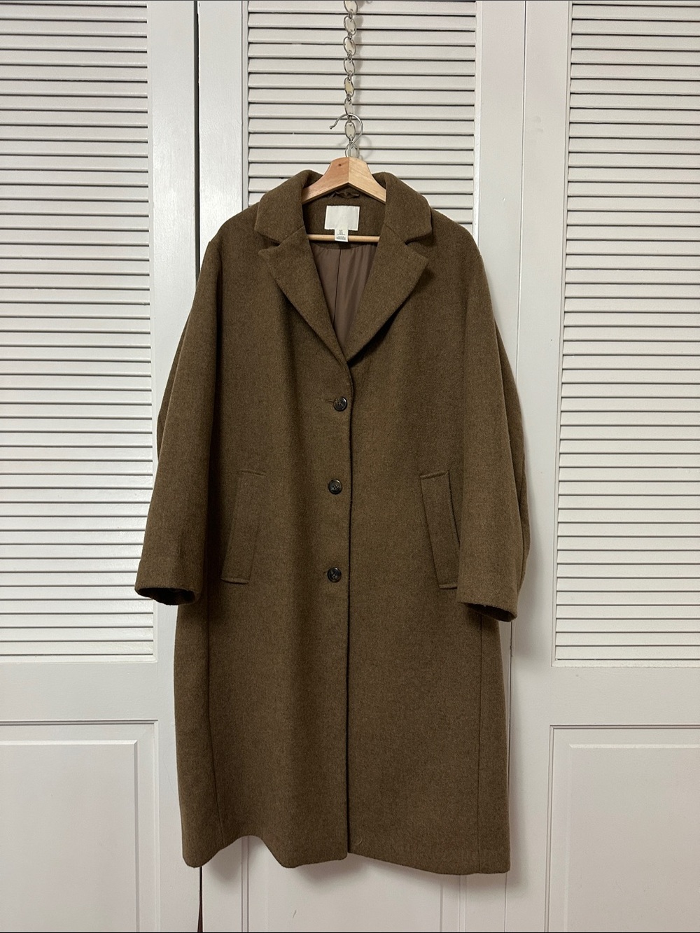 H&M Olive Brown Trench Coat